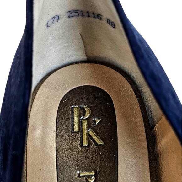 Vintage Peter Kaiser Suede Navy Blue Leather pumps NWOT Germany US Womens 9 9.5 - Picture 9 of 13